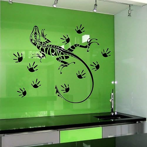 Miniatura 1 de Adhesivos de pared de lagarto reptil patas animales vinilo patrones diseño tribal interior hogar dormitorio niños baño decoración murales arte MR20