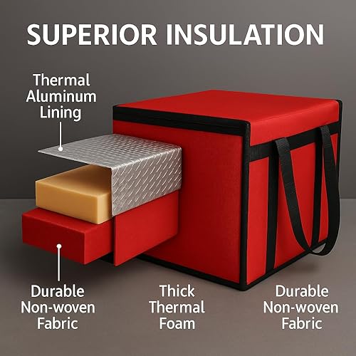 Miniatura 6 de Extra large XXXL Insulated Food Delivery Bag Cooler Bags Keep Food Warm Catering Therma for doordash Catering Cooler Bags Keep Food Warm Catering