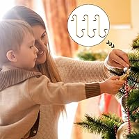 Vista 6 de Paquete de 100 ganchos para adornos, ganchos para adornos de Navidad, ganchos para adornos de Navidad, ganchos de alambre de metal, ganchos