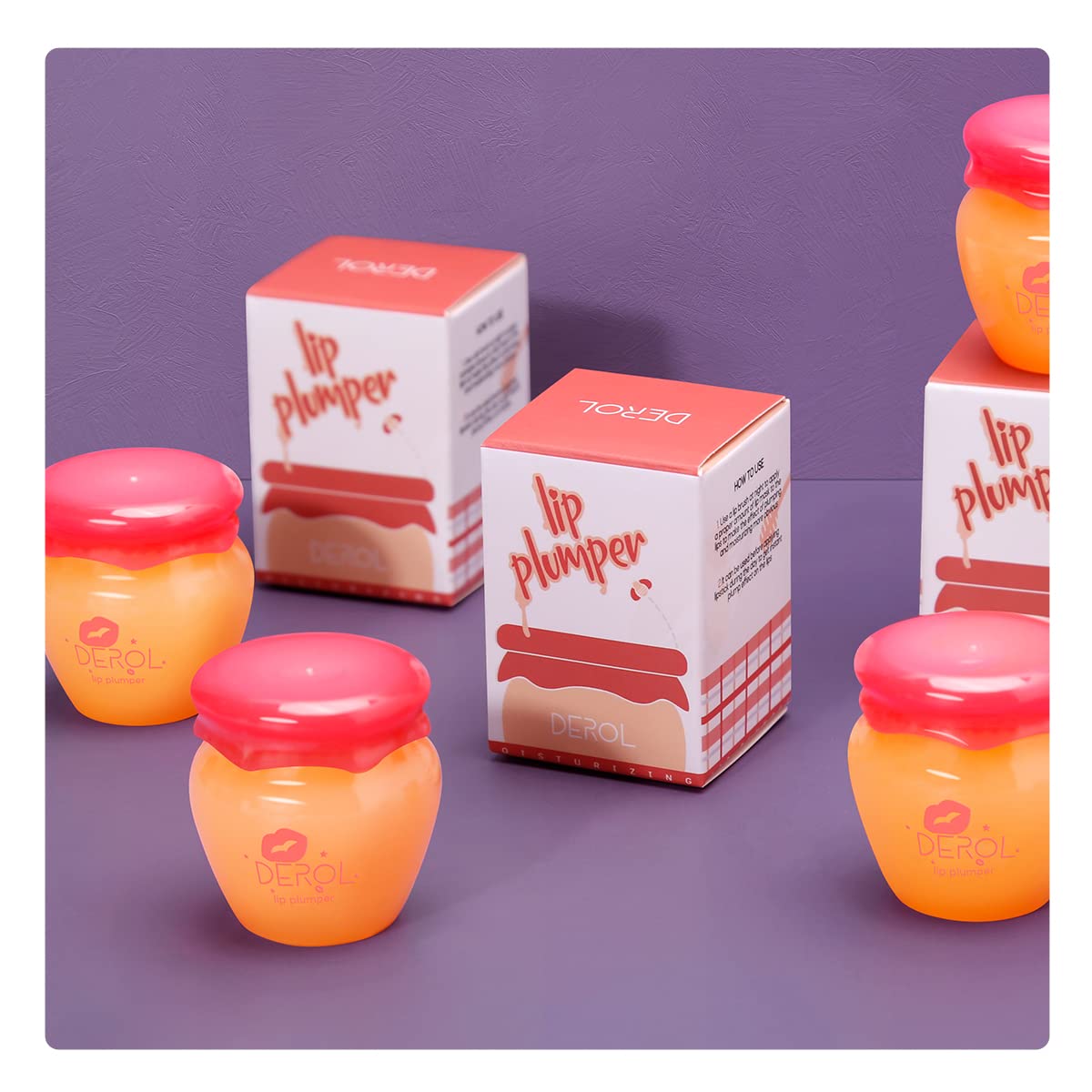 Natural Lip Plumper - Máscara labial mágica, bálsamo para rellenar los labios con cera de abejas y vitamina E, DEROL Lip Plumper, uso diurno y nocturno para labios más llenos, más suaves y grandes 7