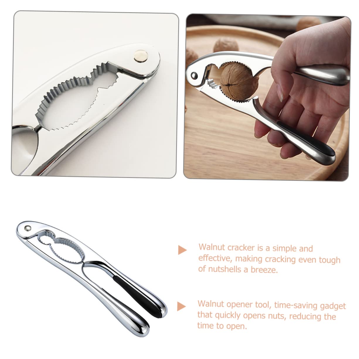 Ciieeo Walnut Cracker Tool Ergonomic Handheld Nut Opener Compact Design for Effortless Cracking of All Nuts Lightweight and Kitchen Gadget