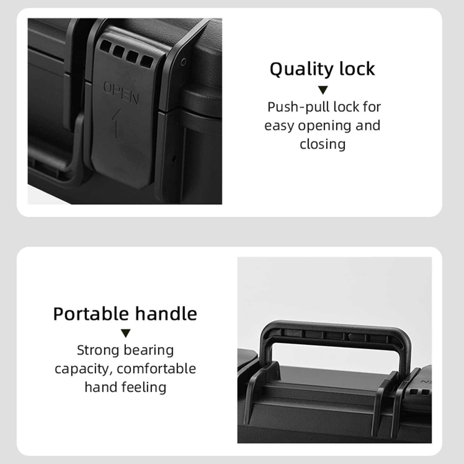 2 fundas de transporte rígidas para accesorios de dron de Shell, inserto de alta calidad, funda de transporte completa de proteínas antigolpes, organizador de viaje, protector de accesorios grande