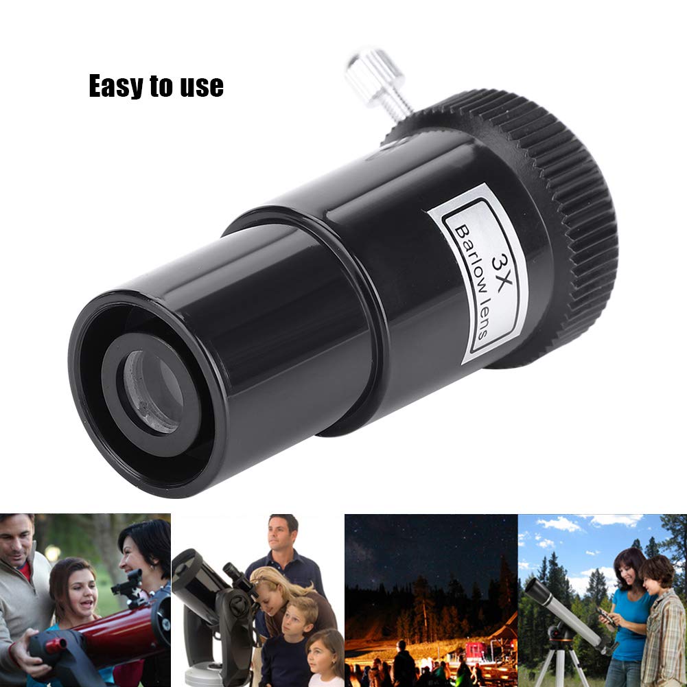 3X Barlow Lens Plastic with M42x0.75mm Thread for Astronomic Telescope Eyepieces