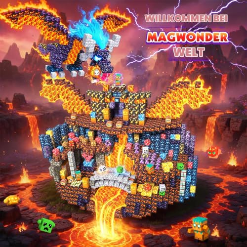 COOLJOYA Magnetische Bausteine, 𝟓𝟎𝟕 𝐓𝐞𝐢𝐥𝐞 Magnetbausteine Bauwelt – Ansicht 2
