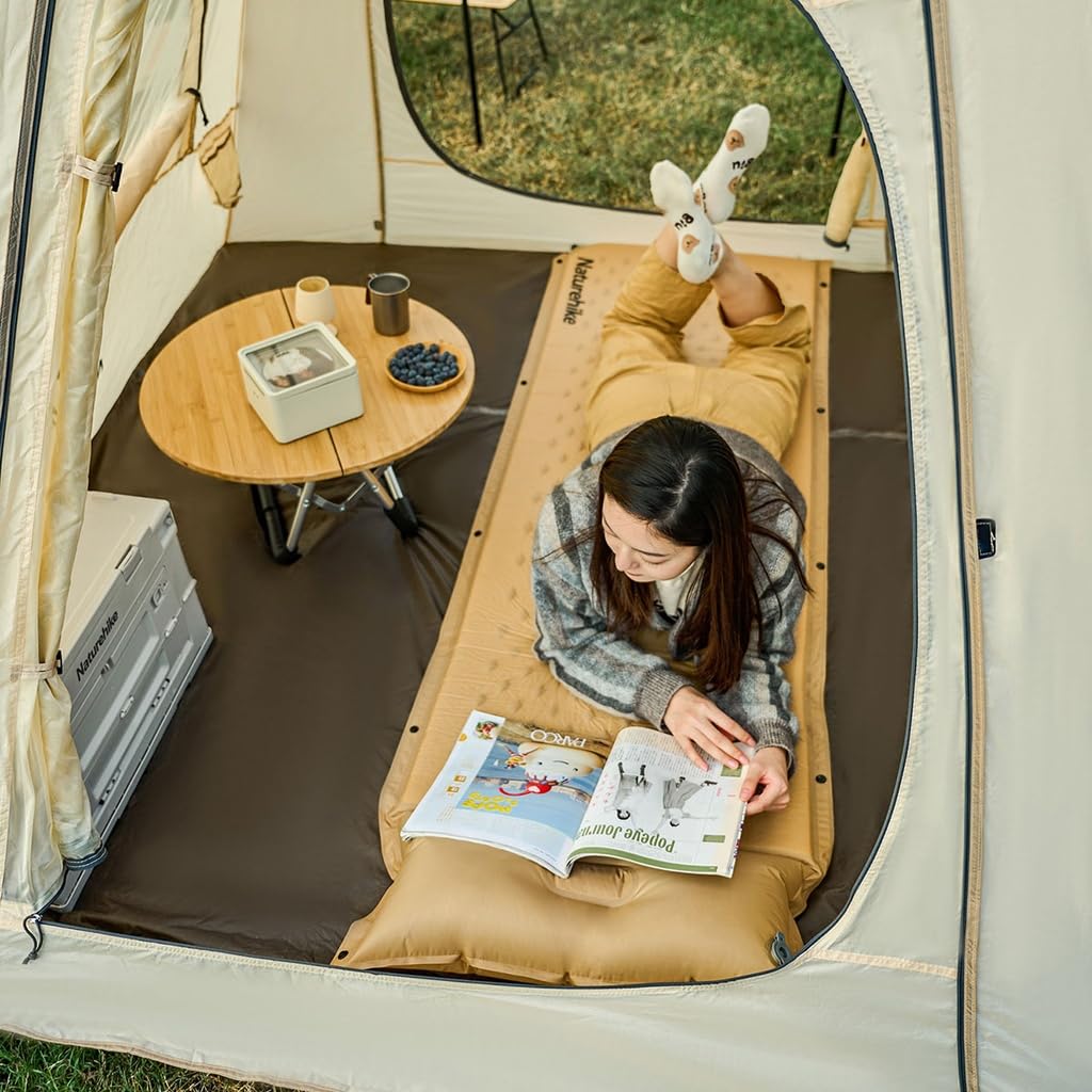 Naturehike アウトドアマット自動膨張式 エアマット キャンプマット 高反発 フォーム構造 硬さ複数連結可能 190Tポリエステル複合PVC生地 防水防潮コンパクト携帯便利 山登り花見車中泊テ Amazon | Naturehike アウトドアマット自動膨張式 エアマット キャンプ