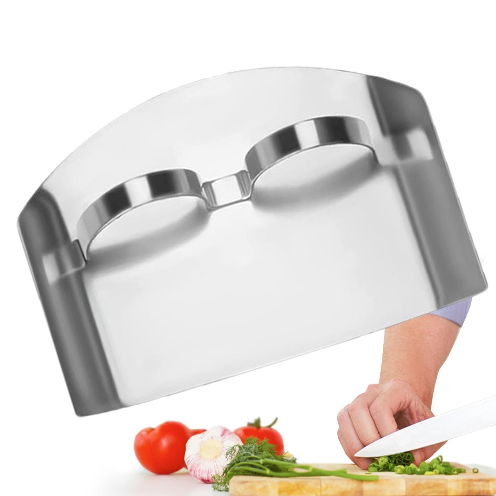 Handige stijl keuken tool vinger guard roestvrij staal vinger beschermer voorkomen pijn bij snijden en snijden (2 stuks