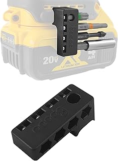 Magnetic 1/4-Inch Hex Bit Holders Fit for Dewalt Wrox Cordless Impacts Screwdrivers,Powerful Magnet Drill Bit Holster Sleeve Organizer, Hex Screw Bit Storage on side of Power Drill,Right Side