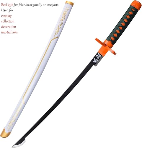 Miniatura 4 de Espada Demon Slayer de 41 pulgadas, con espada de anime de soporte, espada Zenitsu, espada Tanjirou y espada Rengoku, varios estilos disponibles
