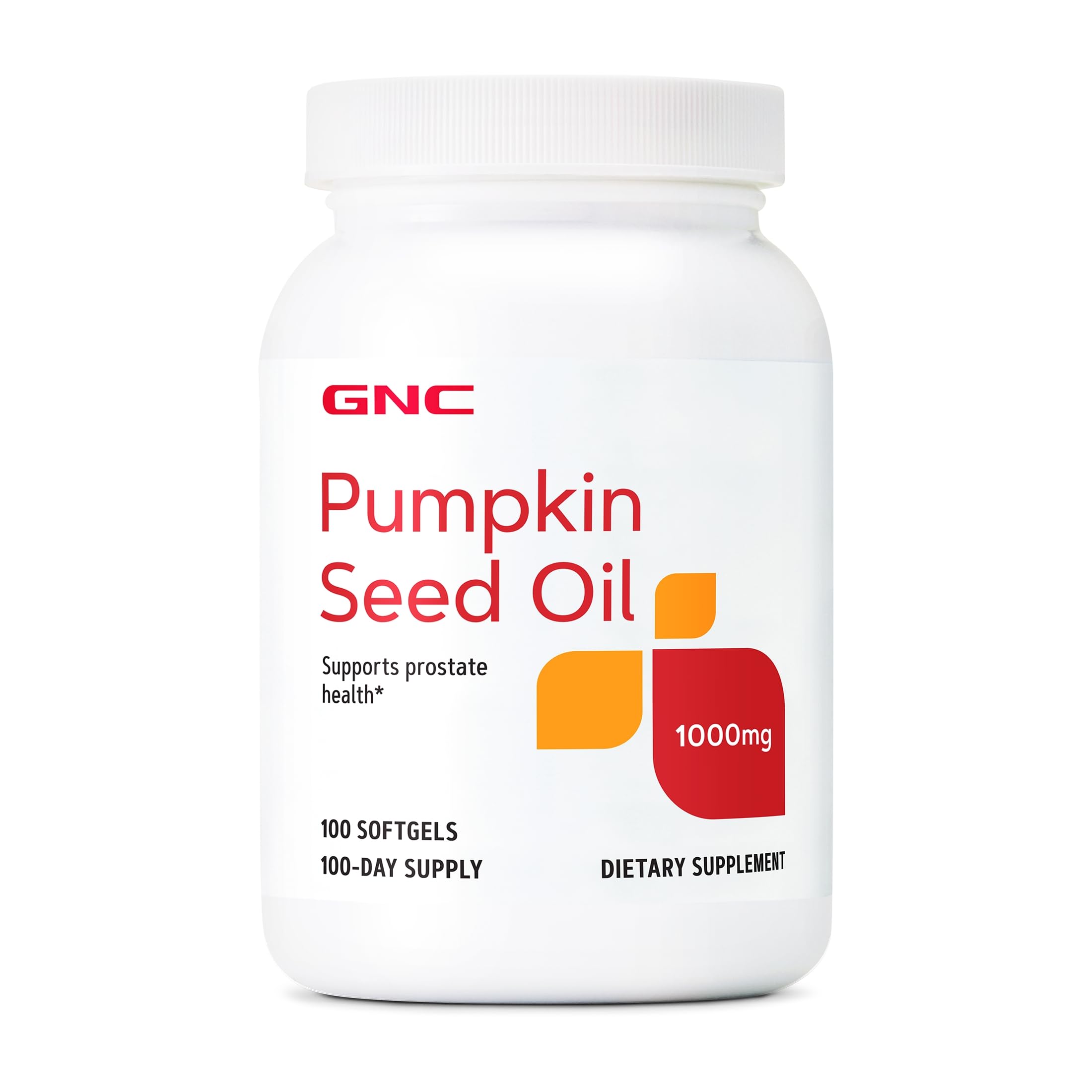 GNC Pumpkin Seed Oil 1000mg Supplement, Supports Prostate Health, 100 Servings 100 Count (Pack of 1)