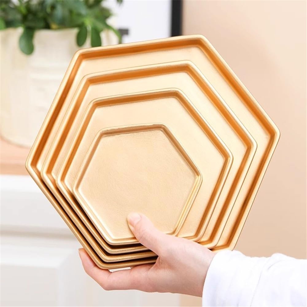 podstawka pod doniczkę do roślin, ceramiczna tacka ociekowa, sześciokątna podstawka pod doniczkę do wewnątrz i na zewnątrz, wielokolorowa (czerwony S)