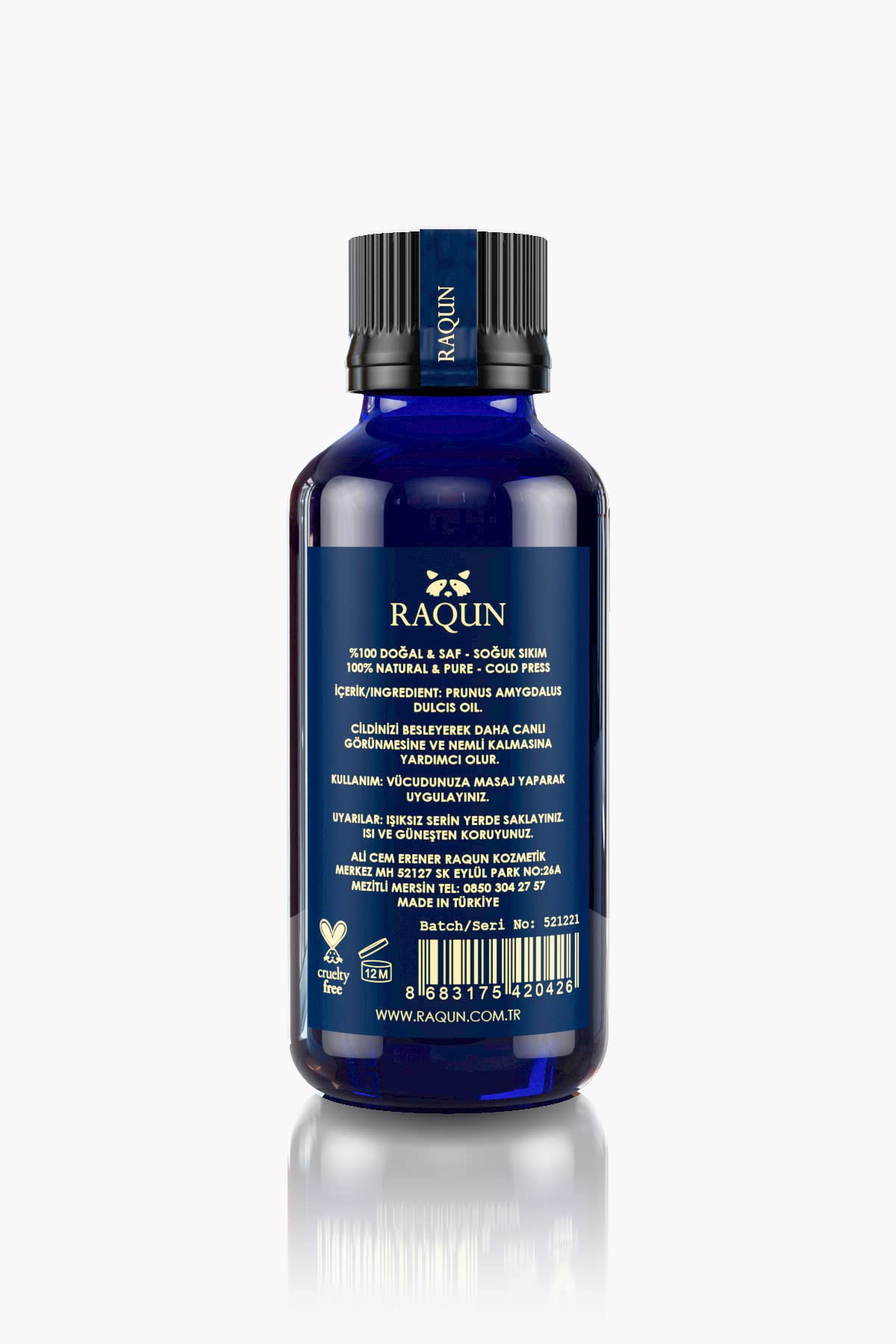 RAQUN Tatlı Badem Yağı 50ml%100 Saf ve Doğal (2 paketi)