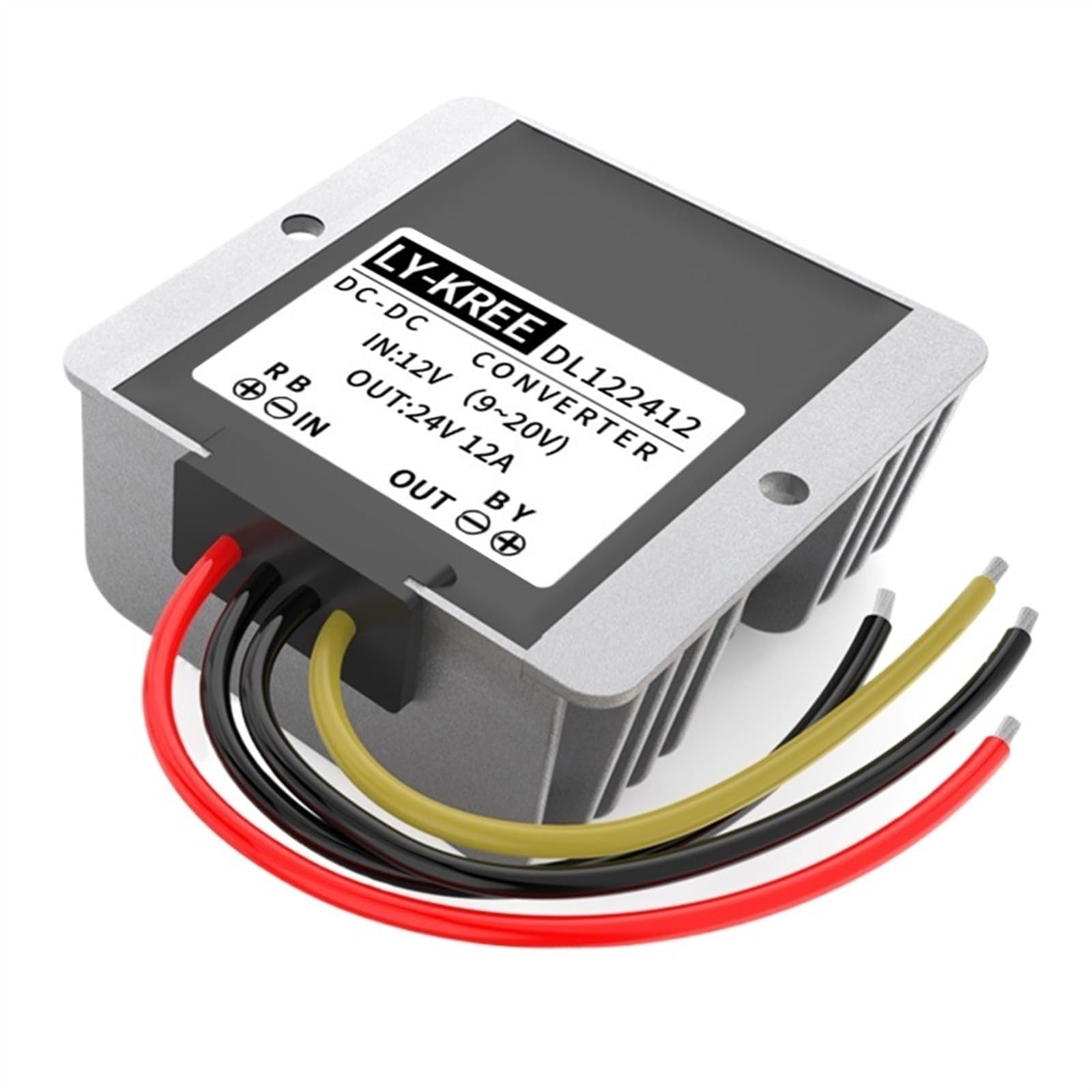 JJHQOKYNA 12v to 24v Boost DC Converter 5A 10A 12A 16A 21A 500W DC-DC Module Inverter Direct Power(12v to 24v 12a)
