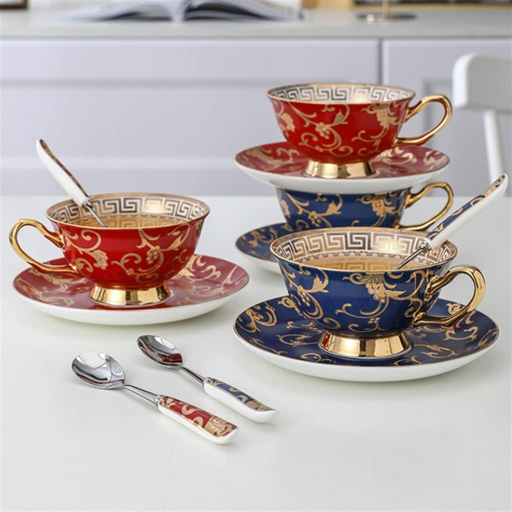 Coffee Cup European Bone Porcelain Couple Cup Plate Retro English Afternoon Tea Set