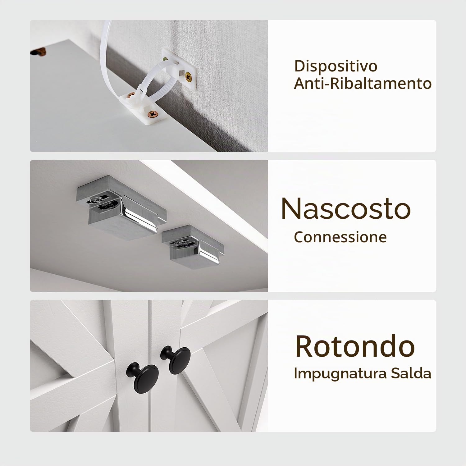 oneinmil Libreria Alta con Ante 6 Ripiani, Scaffale PortaLibri Moderno con Ante e Ripiani Aperti, Mobile Contenitore per Soggiorno, Ufficio, Camera da Letto, 55.5 x 23.5 x 181 cm, Bianco