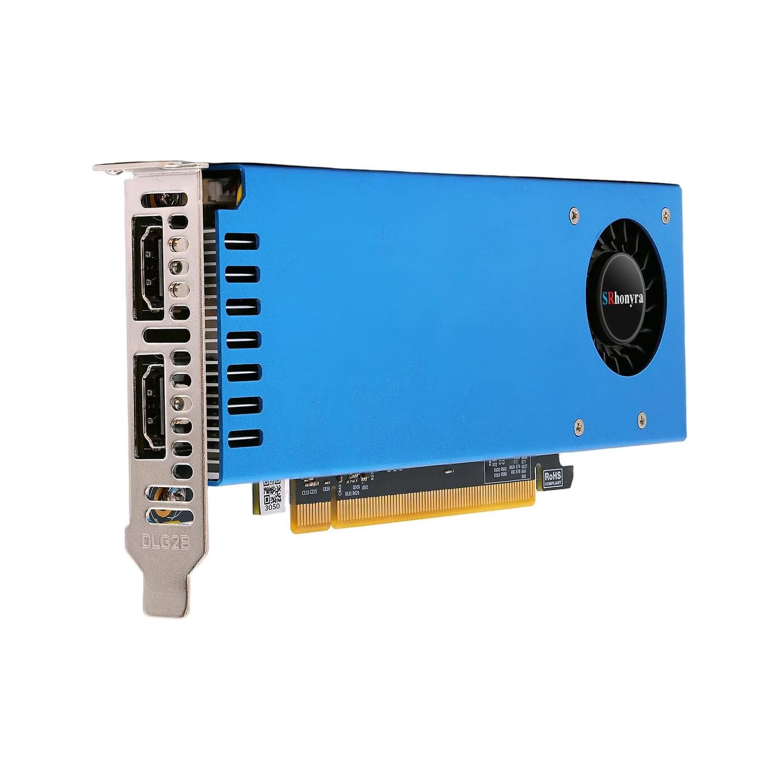 RTX 3050 - Scheda grafica GDDR6 a basso profilo, 96 bit, doppio supporto HDMI, configurazione con doppio monitor, alimentazione bus PCIe 4.0 x 16, design scheda video per case PC compatte