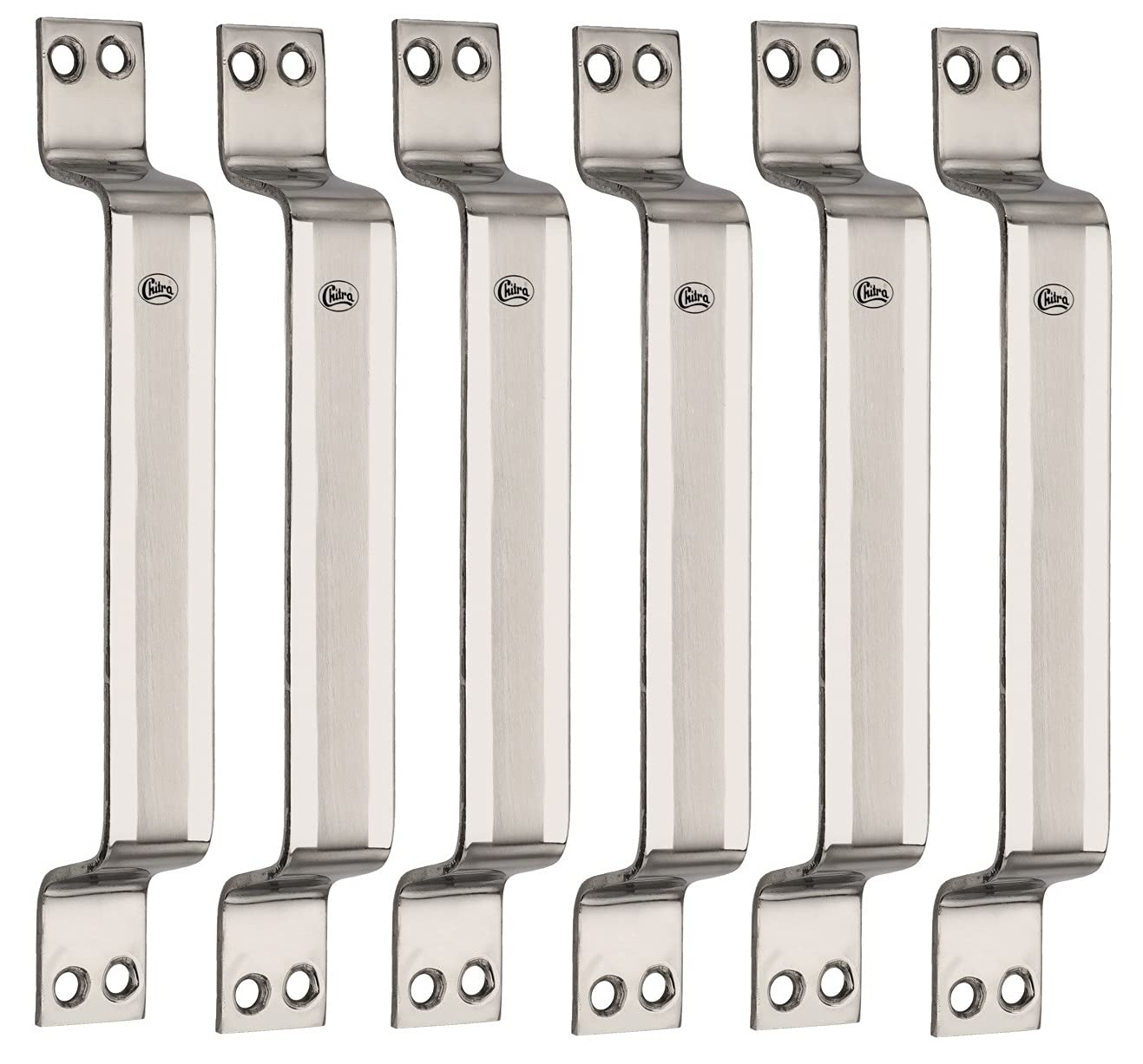 Chitra Wave Stainless Steel Door/Cabinet Handles Pack of 6 (6 Inch, Satin Silver) (B0993K8YCQ) Amazon Price History, Amazon Price Tracker
