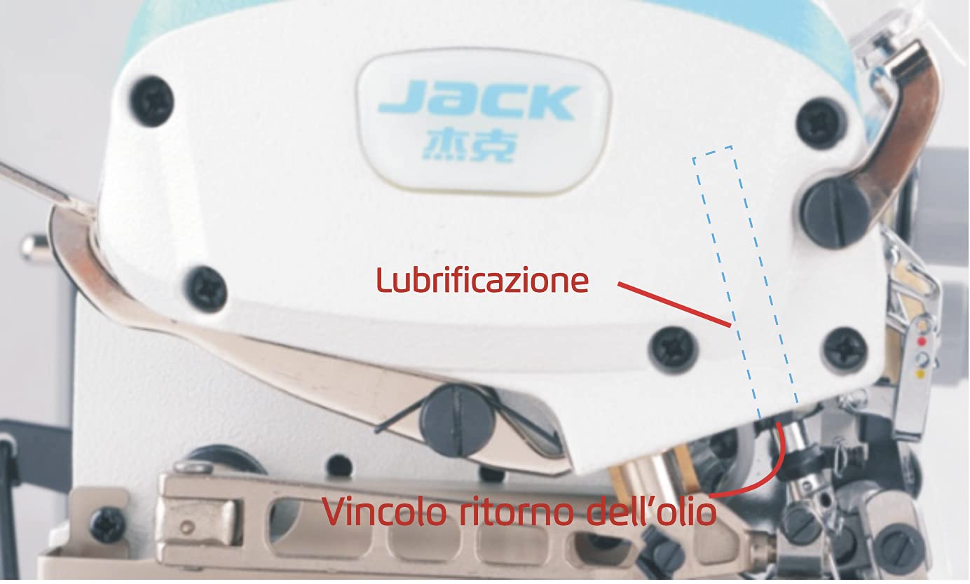Jack E4S - Machine à Coudre Industrielle Overlock 4 Fils avec Moteur Silencieux à Économie d'Énergie - Idéale pour Tissus Légers à Moyens