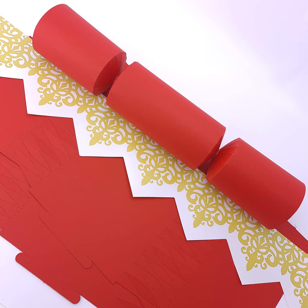 Bespoke by Crafty Capers Rich Red | Craft Kit to Make 8 Large DIY Crackers | Eco Recyclable