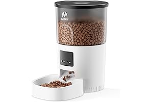 3L Automatic Dry Food Dispenser for Cats with Programmable Timer and Anti-Clogging Design