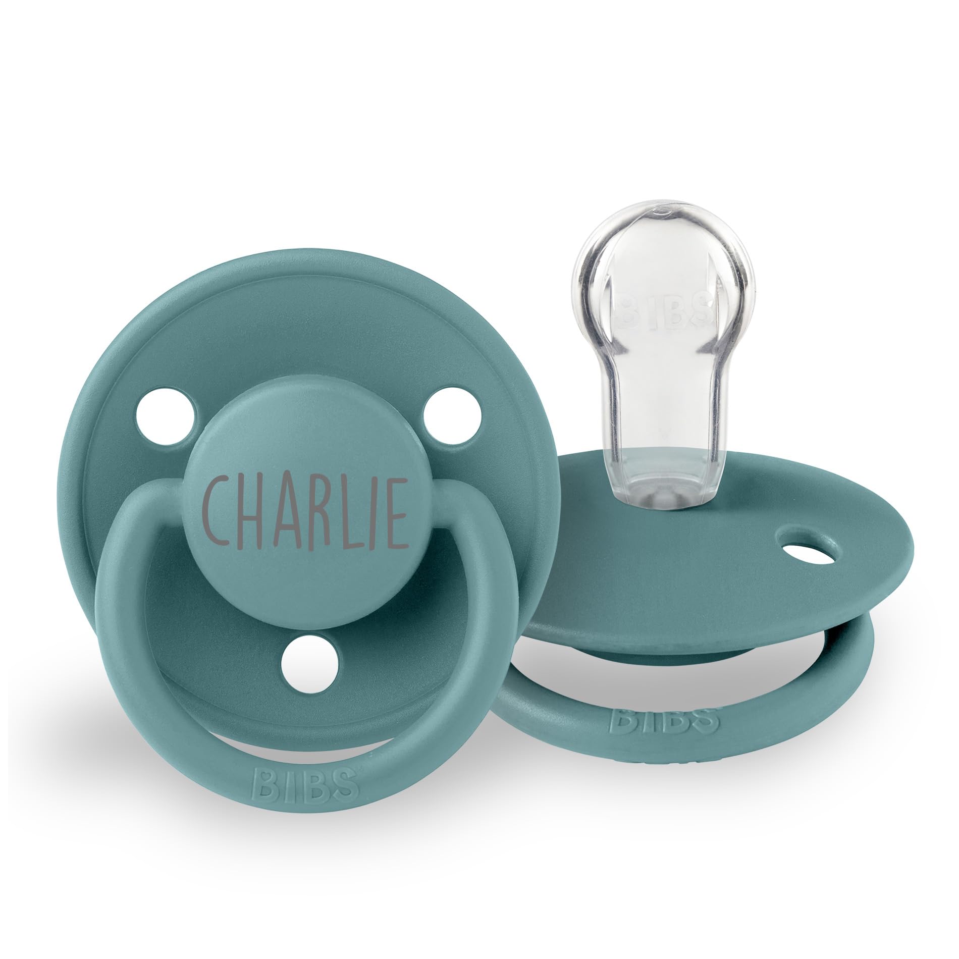 Gutmarkiert – Personalisierbarer Schnuller mit Namen – Spülmaschinenfester Schnuller aus Silikon für 0-36 Monate alte Babys – 100% BPA-Frei – Leicht zu reinigen – Meeresblau