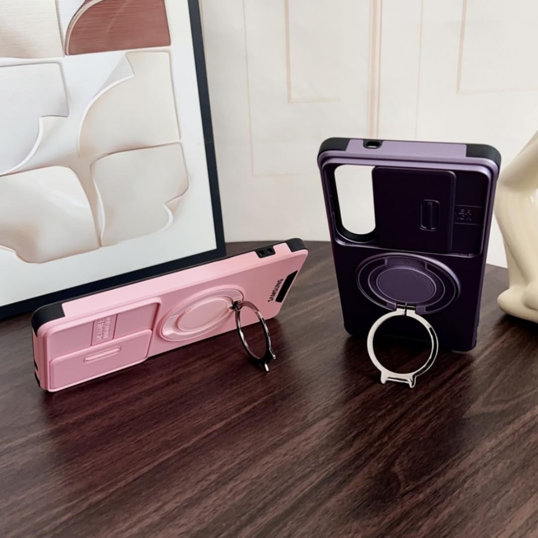 Etui z magnetycznym uchwytem do Galaxy S25 Ultra Armor, chroniące aparat i odporne na wstrząsy (do Galaxy S25 Ultra/granatowe)