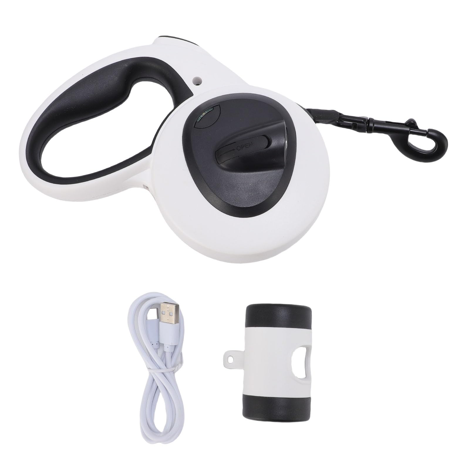 Retractable Dog Leash, USB Charging 5m Soft Grip Reflective Nylon Rope Automatic Telescopic Pet Leash with LED Light for Small and Medium Dogs (Large Size (37.4 X 18.9 X 6.7in))