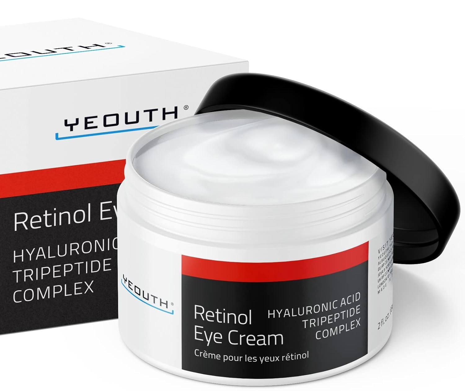 YEOUTH Retinol Eye Cream, Firming Under Eye Cream for Puffiness and Bags Under Eyes for Wrinkles and Dark Circles with Hyaluronic Acid and Tripeptides 1oz YEOUTH Retinol Eye Cream, Firming Under Eye Cream for Puffiness and Bags Under Eyes for Wrinkles and Dark Circles with Hyaluronic Acid and Tripeptides 1oz