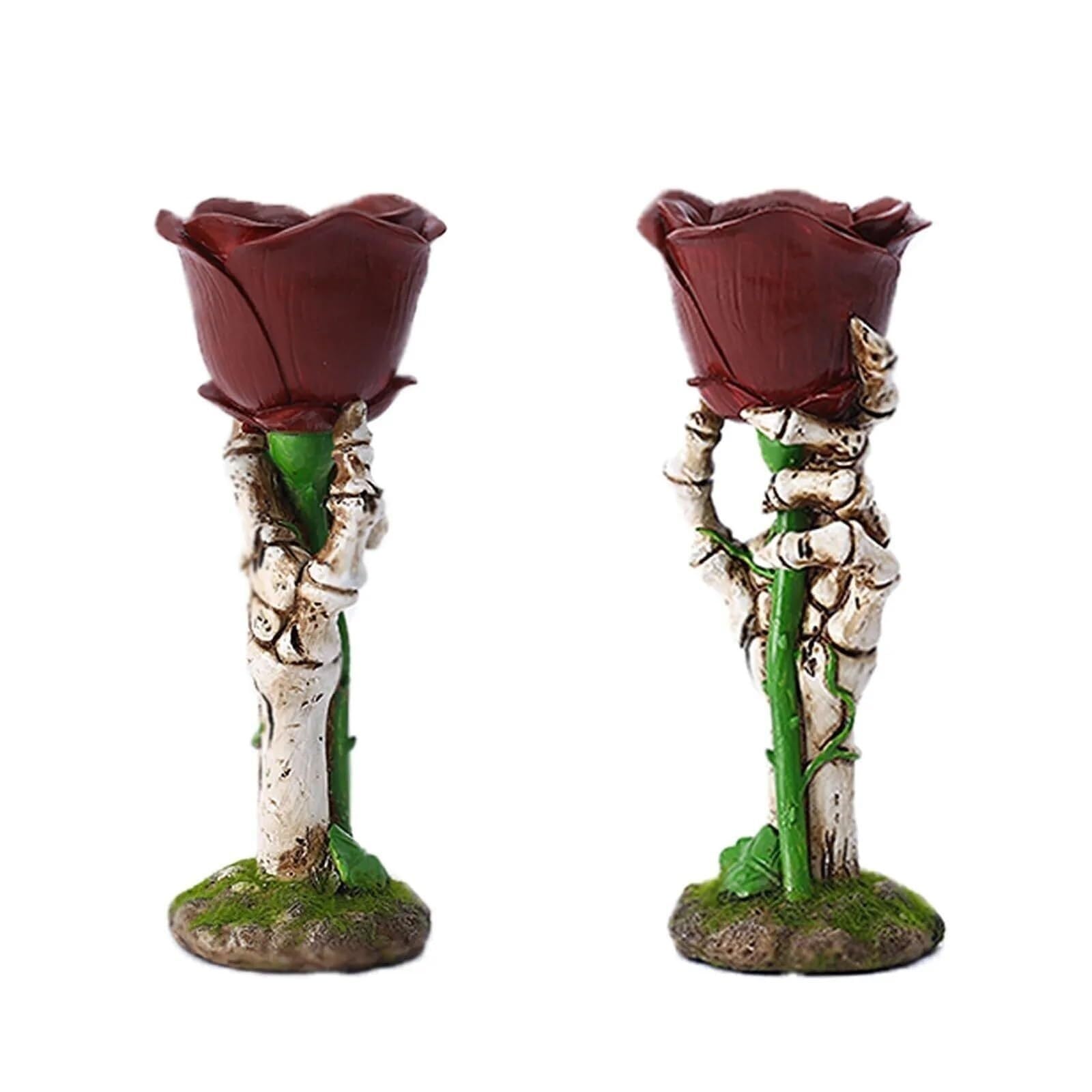 Candle Holders Holder 1PCS L Candle Hand Resin Festival Candlesticks(2pcs)