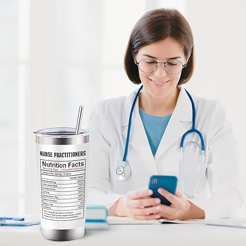 Miniatura 3 de Regalos para enfermeras, vasos para enfermeras, estudiantes, regalos de graduación para enfermeras locas de unicornio, taza de viaje de 20 onzas con