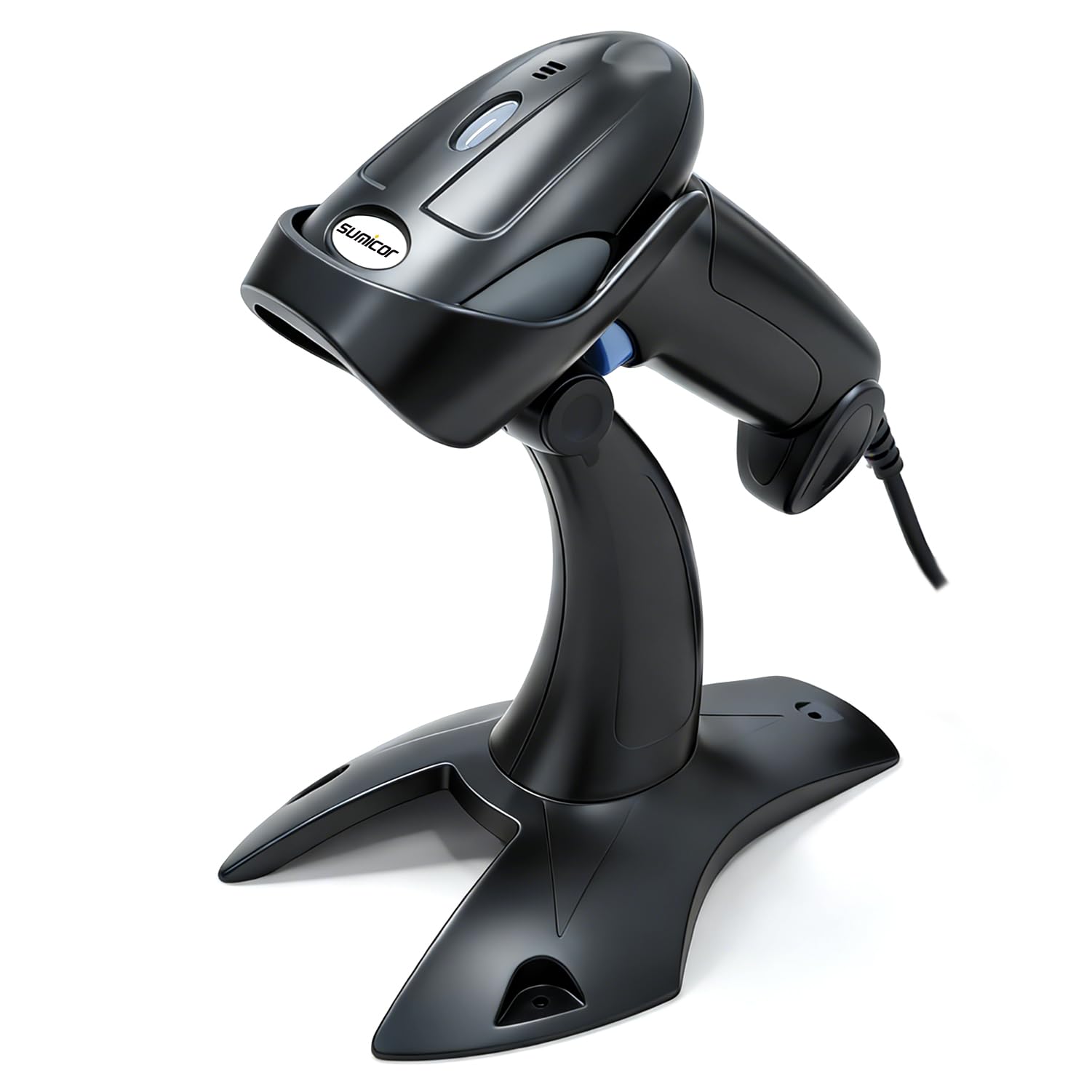 Sumicor 2D USB Barcode Scanner with Stand, Handheld 1D 2D QR Barcode Reader Support Mobile Payment Laptop Screen Scan Wired Bar Code Scanner for Supermarket Retail Store