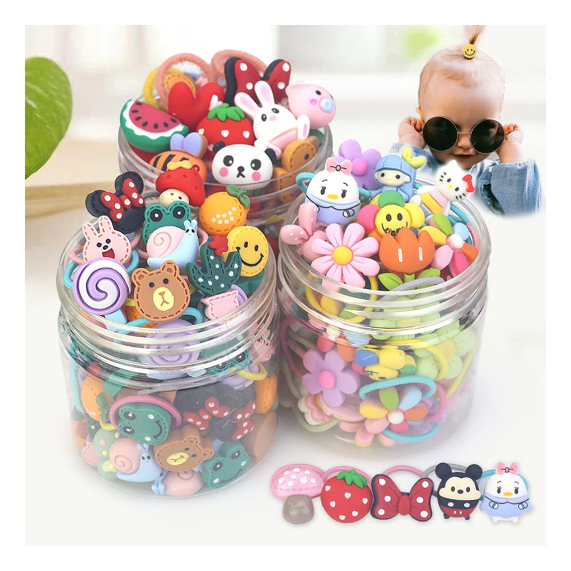 Saavi Hair Bands with Cartoon Characters Stickers Elastic Rubber Bands (20 Pcs) Hair Accessories |Fancy Design Toddler | Multicolor for Baby Girls and Kids (B0C5425STM) Amazon Price History, Amazon Price Tracker