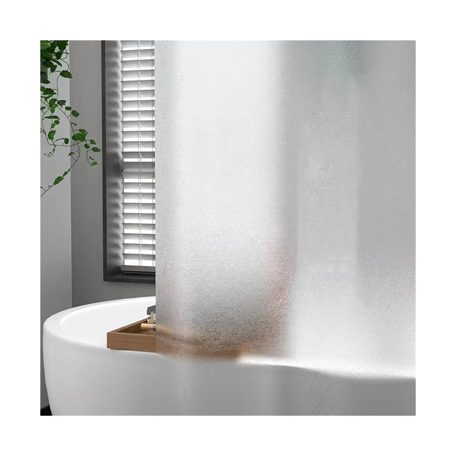Cortina De Ducha Cortinas de Ducha Transparentes, Cortina de baño esmerilada Gruesa Impermeable for bañera de baño de Hotel, Cubierta de baño Ancha y Grande con Ganchos