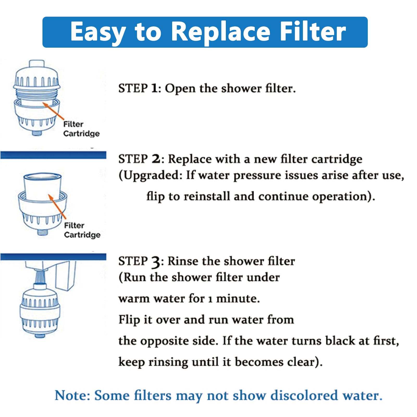 Cartucho de repuesto para filtro de ducha de 25 etapas, paquete de 4 cartuchos universales de agua dura, elimina cloro, metales pesados, hierro y sedimentos, se adapta a cualquier filtro de