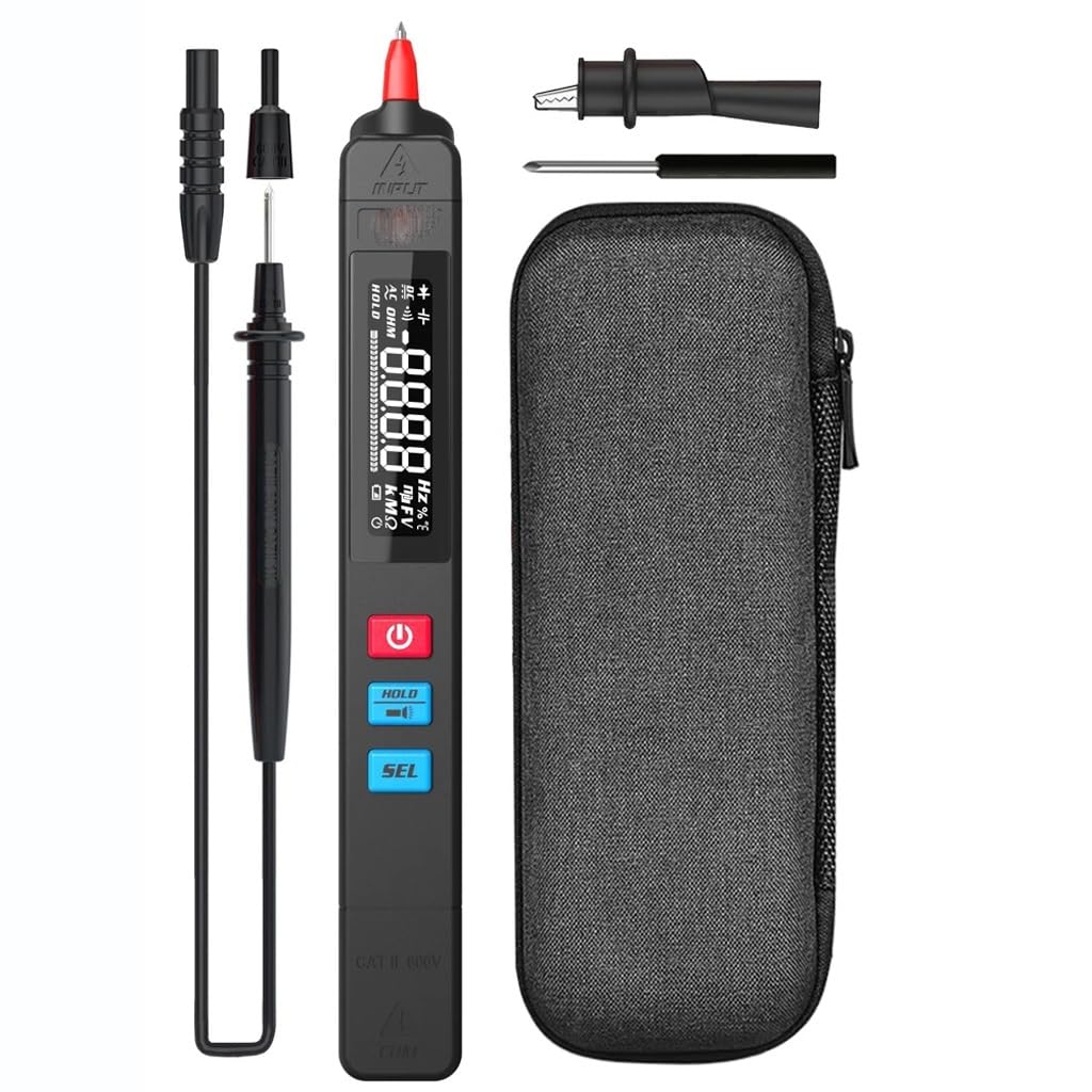 Voltage Capacitance Diode Live Wire Tester Meter Digital Multimeter Pen Type Smart Multitester Auto Range