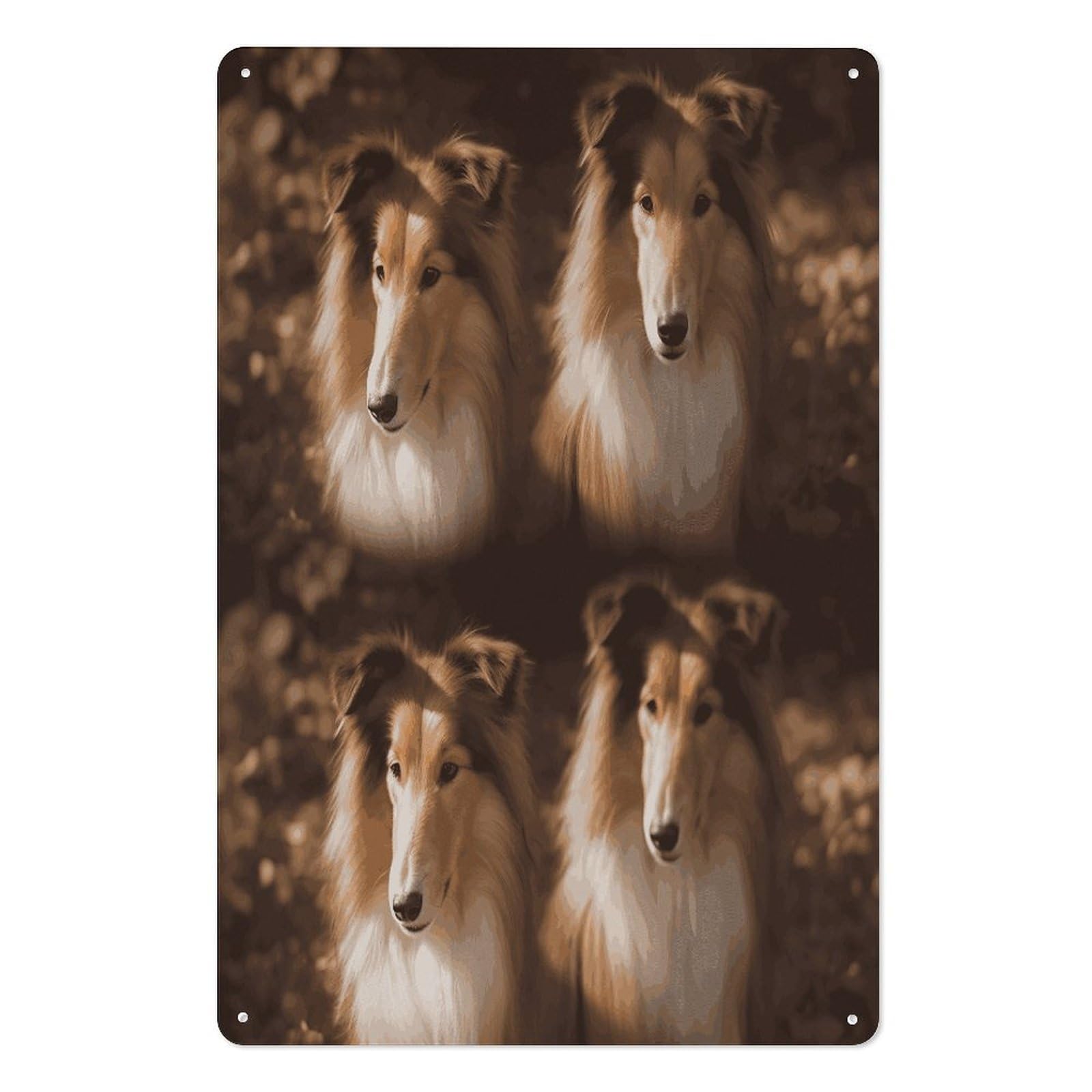 Adfgyerh Style Shelties Tin Sign Hanging Art Prints,Wall Decor For Gifting And Party Decoration 7.9X11.8 Inch,Wall Art For Home Garden Greenhouse Living Room Bedroom Yard