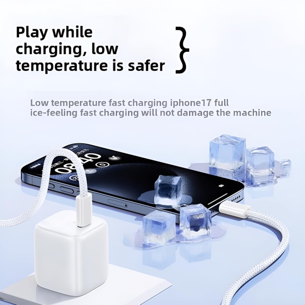 Cavo di ricarica da USB-C a USB-C (confezione da 2 m), cavo di ricarica veloce, cavo da 60 W da tipo C a tipo C, adatto per iPhone 16/15 Pro Max Plus 16E, iPad Air/Pro, cavo intrecciato in