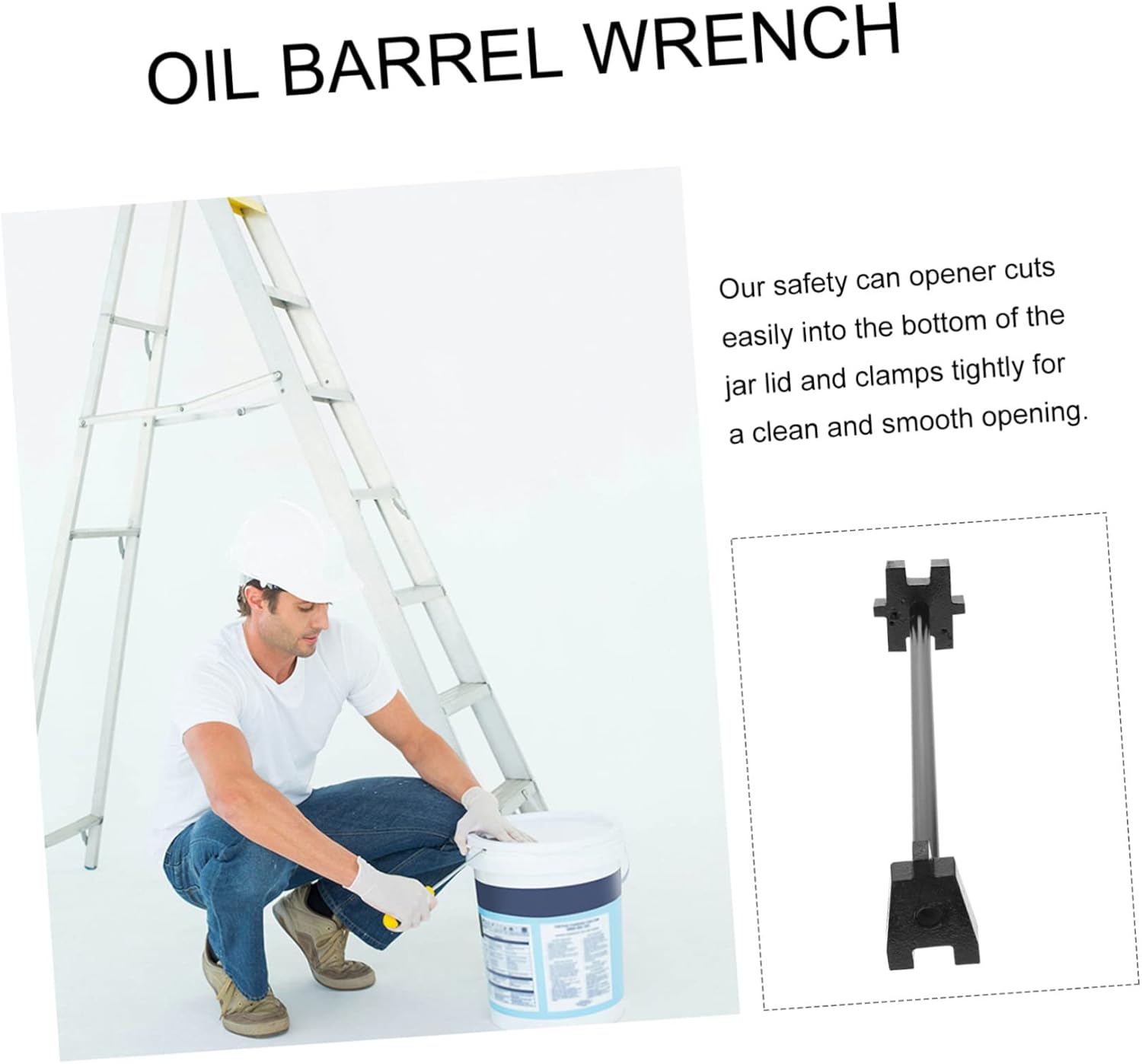 Practical Bung Caps Opener for Oil Buckets Iron Drum Bung Wrench Paint Lid Opener Oil Can Wrench