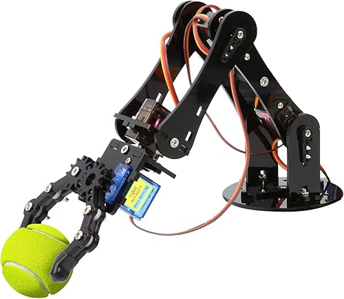 Miniatura 13 de Robótica para niños de 12 a 16 años, brazo robot inteligente ACEBOTT con 5DOF + auto tanque, kit de codificación de juguetes STEM compatible con