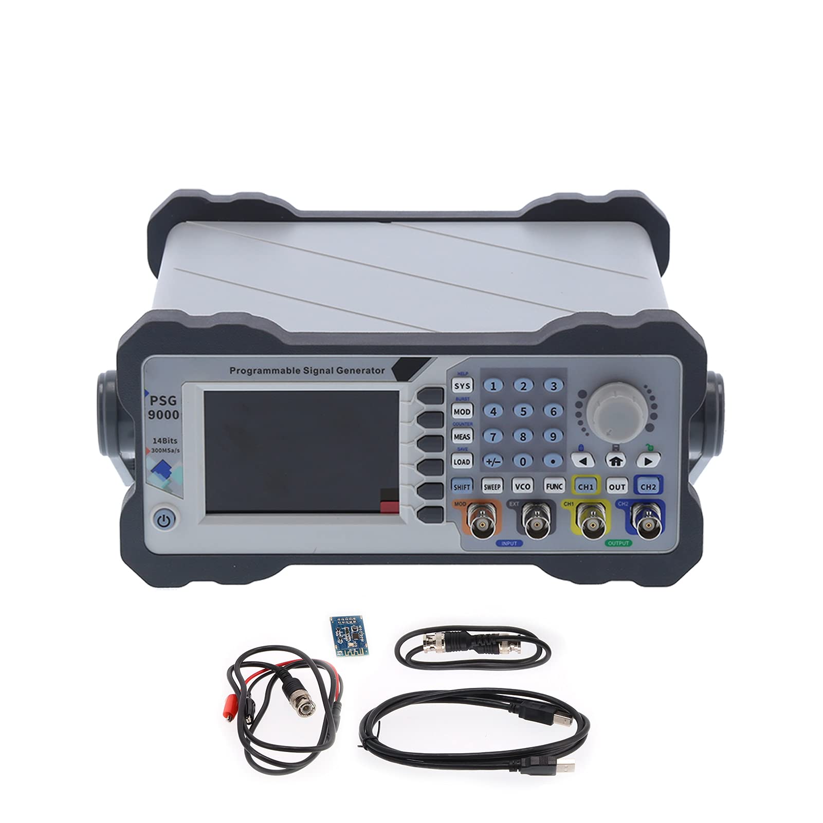 Hyuduo Generador de Señal PSG9060 Generador de Señal con Función ABS DDS 87,5 a 108 MHz Pantalla LED de Doble Canal Modulación FM Salida BNC de 50 Ohmios para Pruebas de Audio Usuarios de