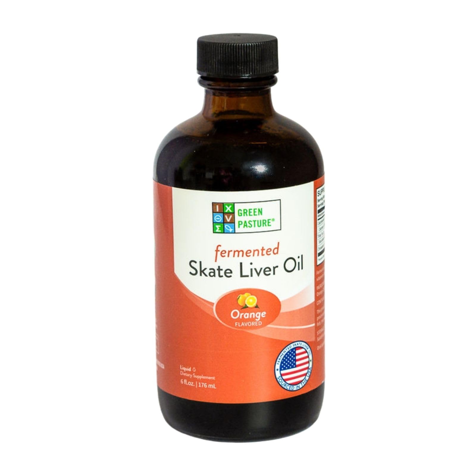 Green Pasture Fermented Skate Liver Oil - Orange - 6.0 FL Oz