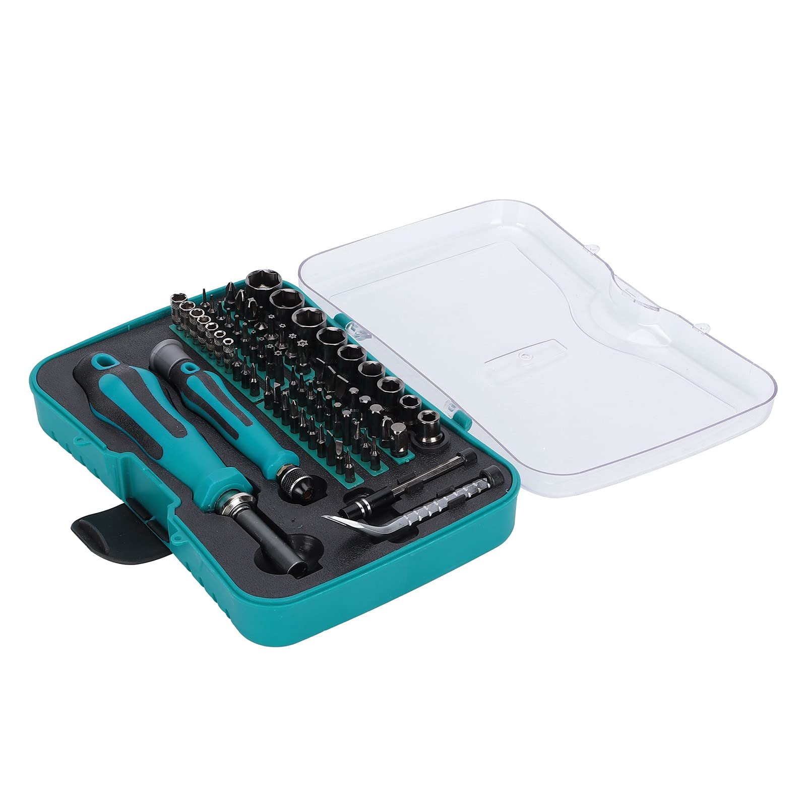 Juego de herramientas de trinquete con puntas de destornillador y vasos para mantenimiento industrial, llave de electricista y kit de herramientas de reparación de acero al cromo