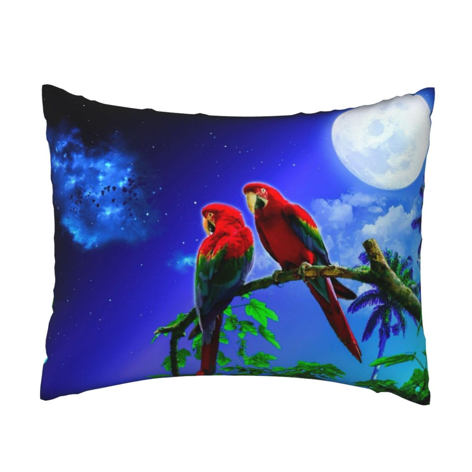 WSHFFILO Parrot printed Pillow Case 20x26in Decorative pillowcase Throw Pillow Cover