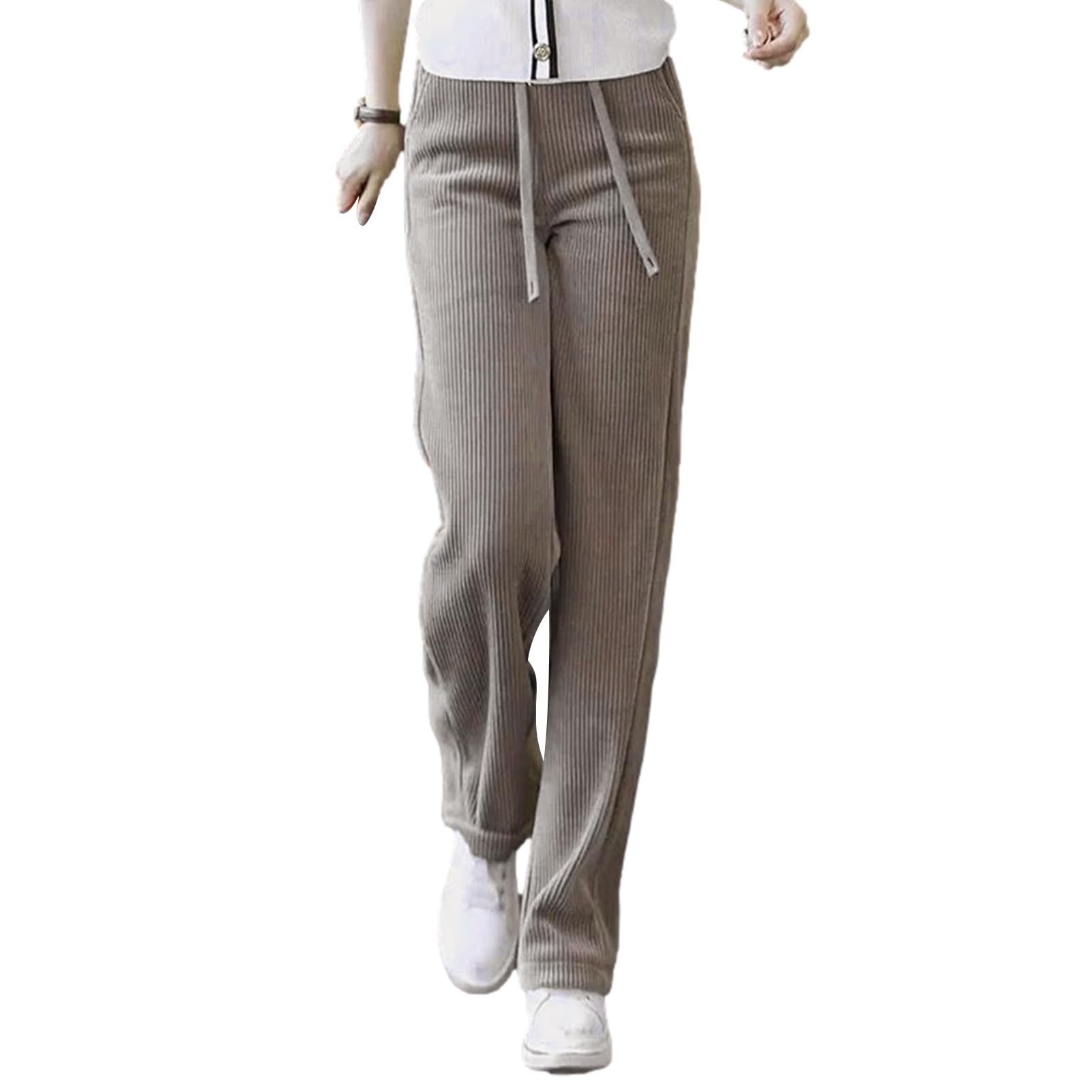 Women's Drawstring Trousers, Straight Leg Lounge Pants Women - Women's  Straight Wide Leg Pants with Drawstring,Thickened High Waist Casual Pants  for Winter Rasoli : Amazon.nl: Fashion