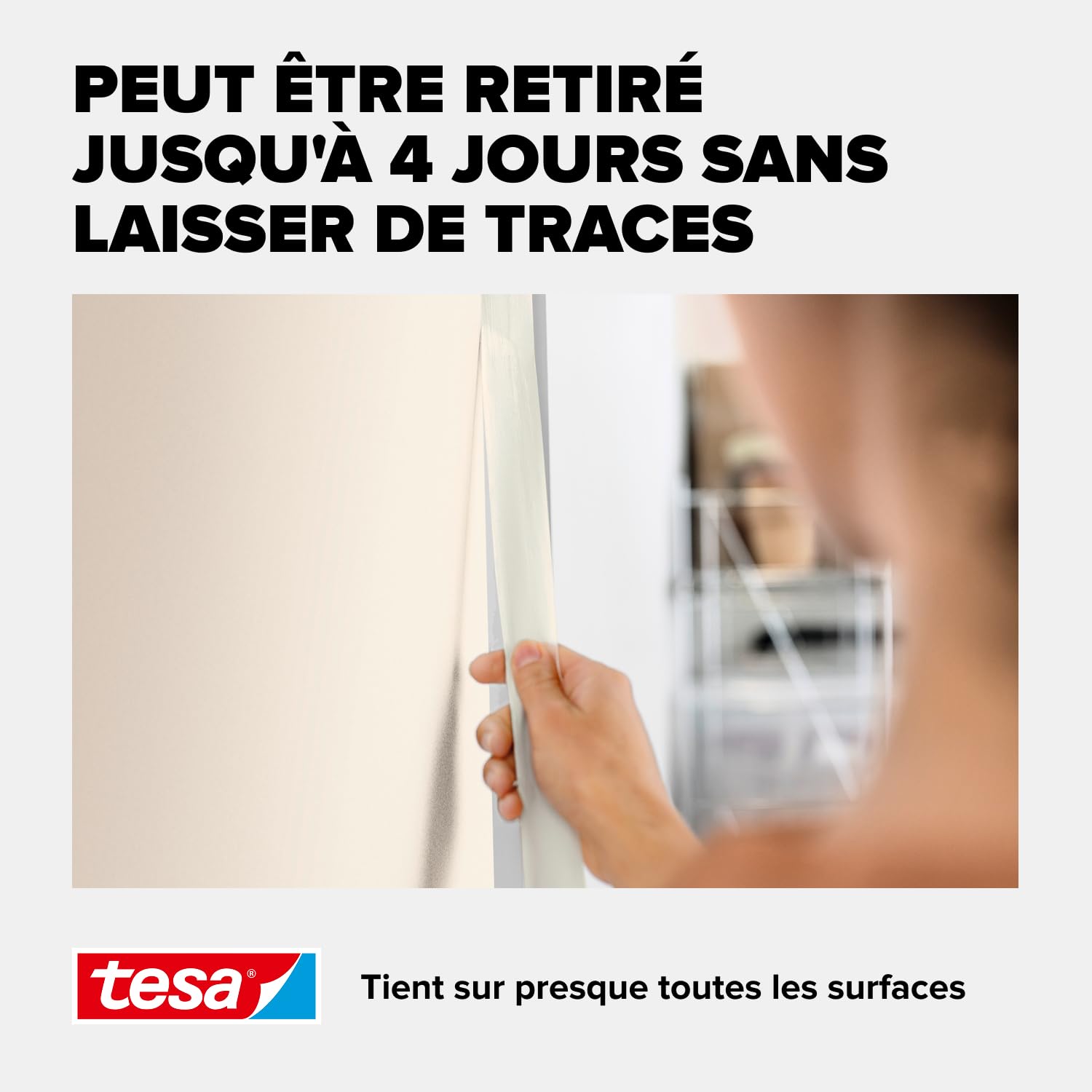 Tesa Masquer CLASSIC écologique Ruban Adhésif en lot de 4 - Adhésif de Masquage pour Travaux de Peinture - Sans Solvant, Détachable sans Résidus - 6 Rouleaux de 50 m x 50 mm