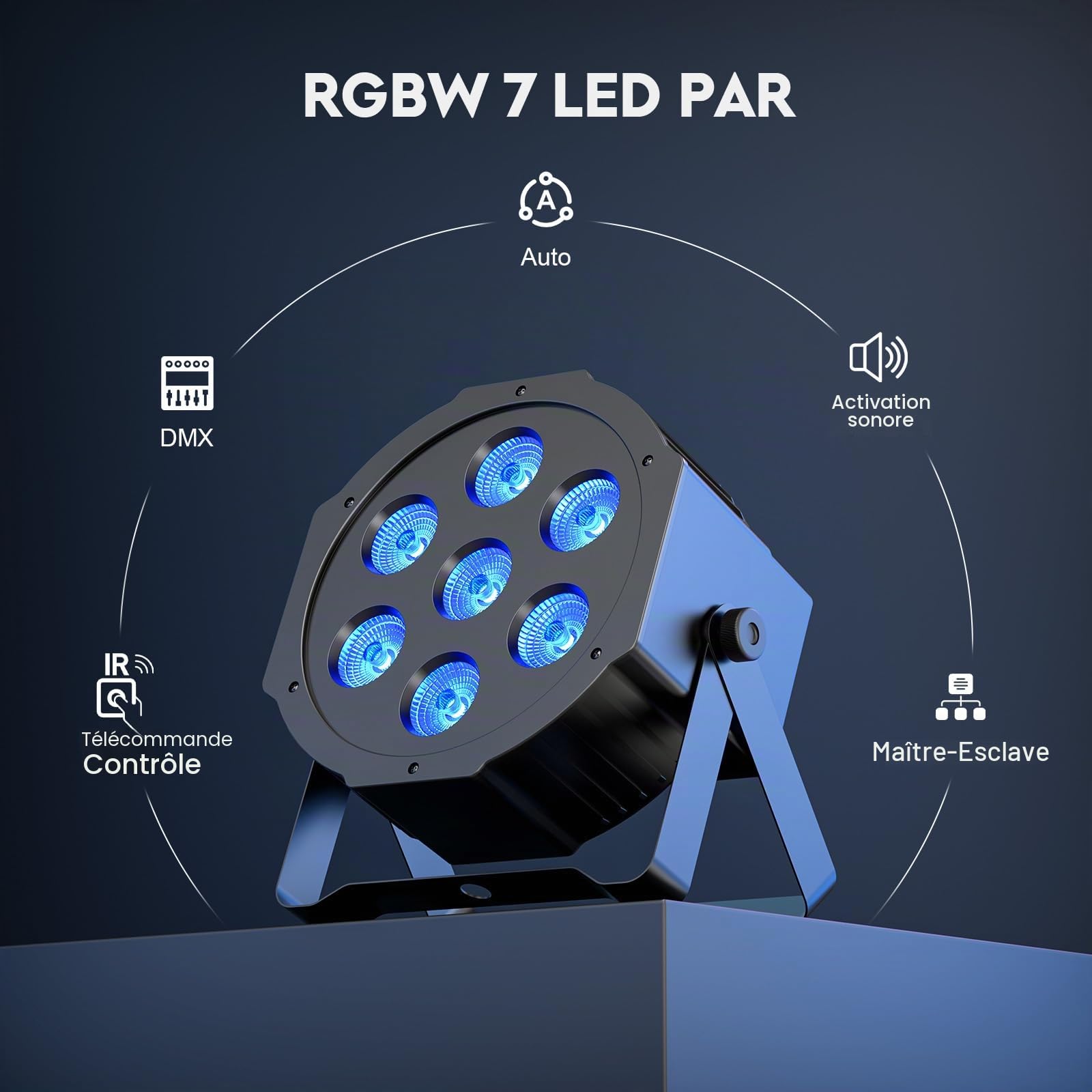 SEBRUANC RGBW Lampe de Scène avec Lumiere Sac, 4PCS 70W Par LED DMX Eclairage Scene avec Télécommande 8 Modes Jeux de Lumiere pour Soiree,DJ, Bar, Mariage, Noël, Halloween