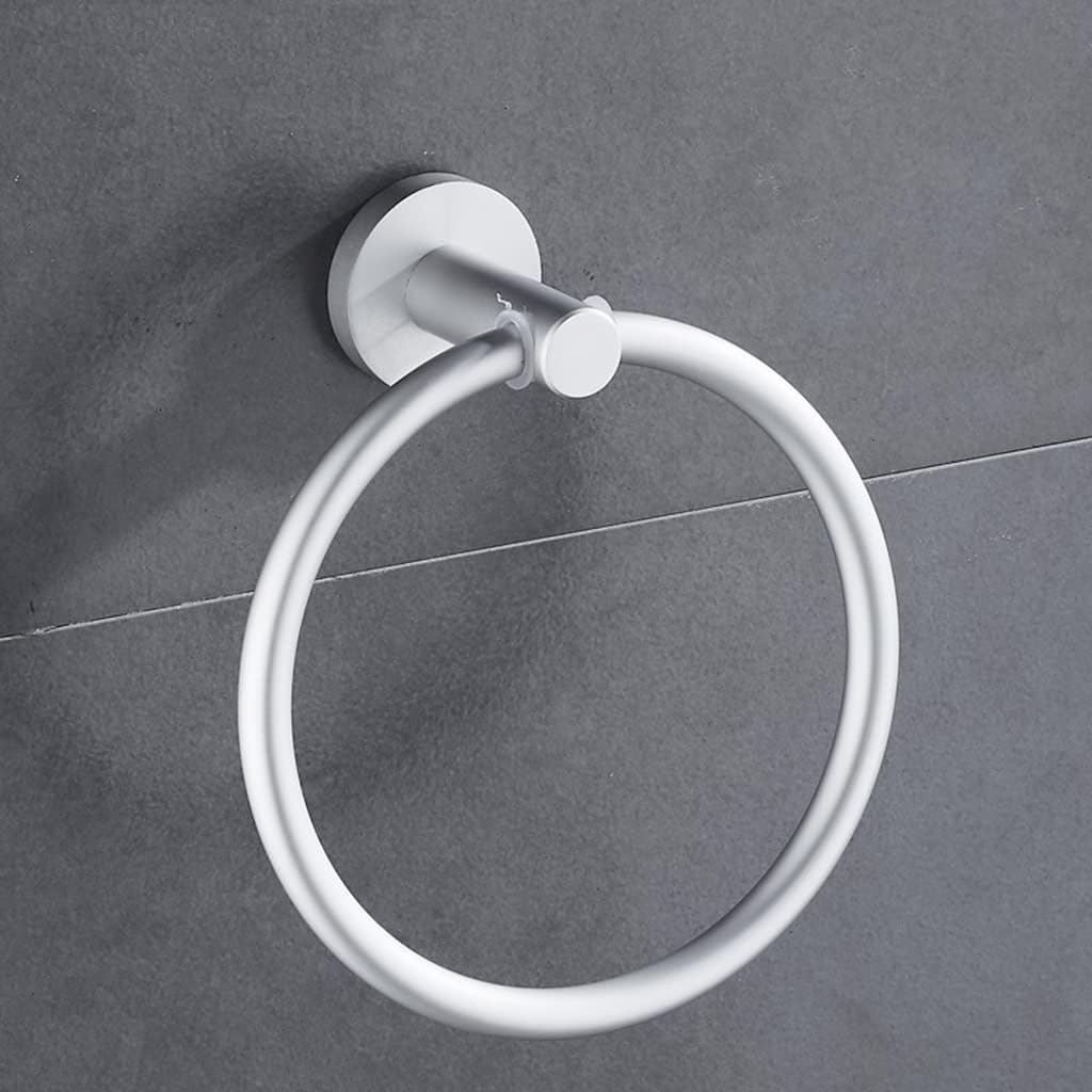 LSLYTQ Round Towel Ring, Bathroom Hanging Towel Rack, Space Aluminum Bathroom Storage Towel Rail Towel Holder