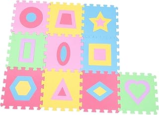 Totority Tapete Colorido De Azulejos De Espuma 10 Peças Tapete De Brincar Para Bebês Tapete De Brincar Para Bebês Portátil Tapetes De Brincar Acolchoados Azulejos De Cerâmica De