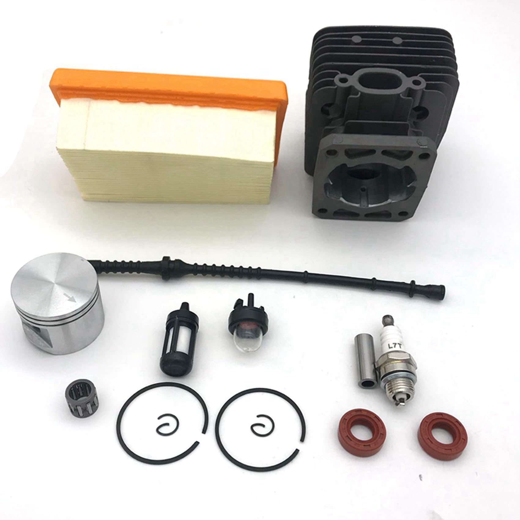 3X Kit de Pistón de Cilindro de 42 mm para Fs450 450 Línea de Filtro de Combustible de Aire Recortador de Bujías de Bombilla de Sello de Aceite 4128020
