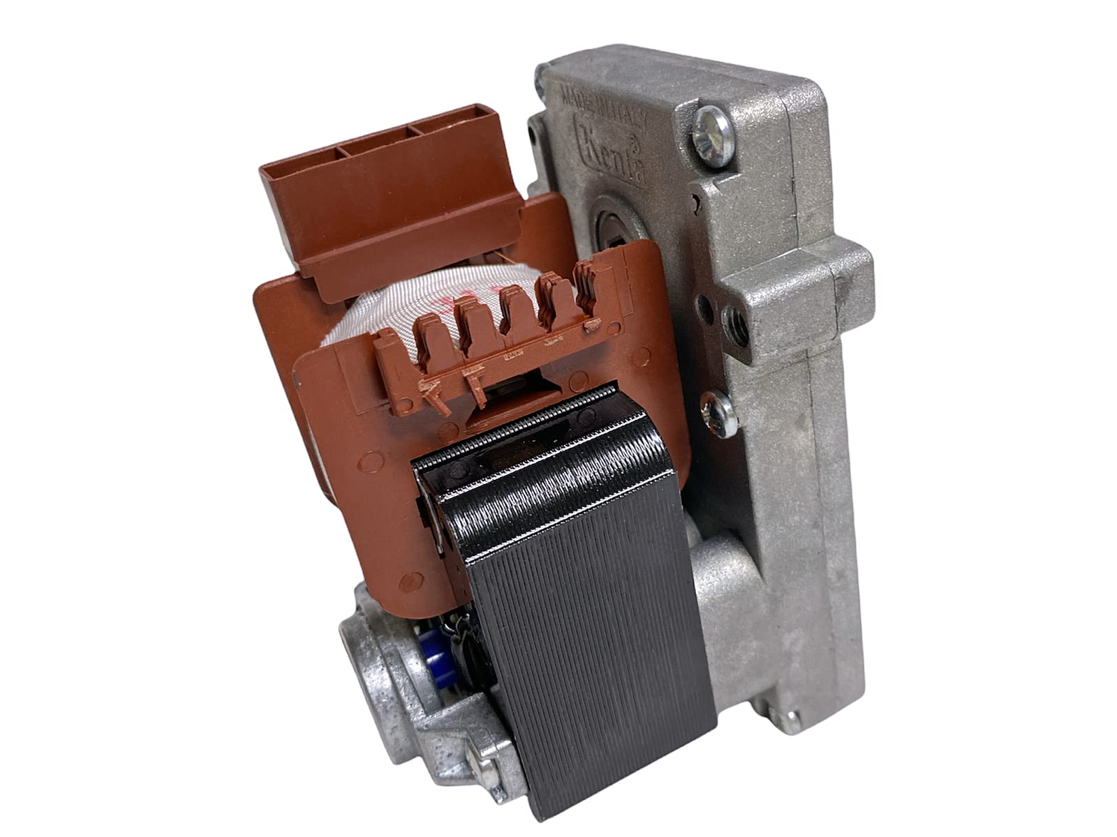 eRicambi, Motoriduttore K9117157 Kenta serie 911 per Stufe a Pellet, Velocità 5rpm, Pacco Lamellare 40mm, Ø Albero 8,5mm, Senso di Rotazione Oraria, Spianatura Doppia, Cadel Deville Eurofiamma Puros