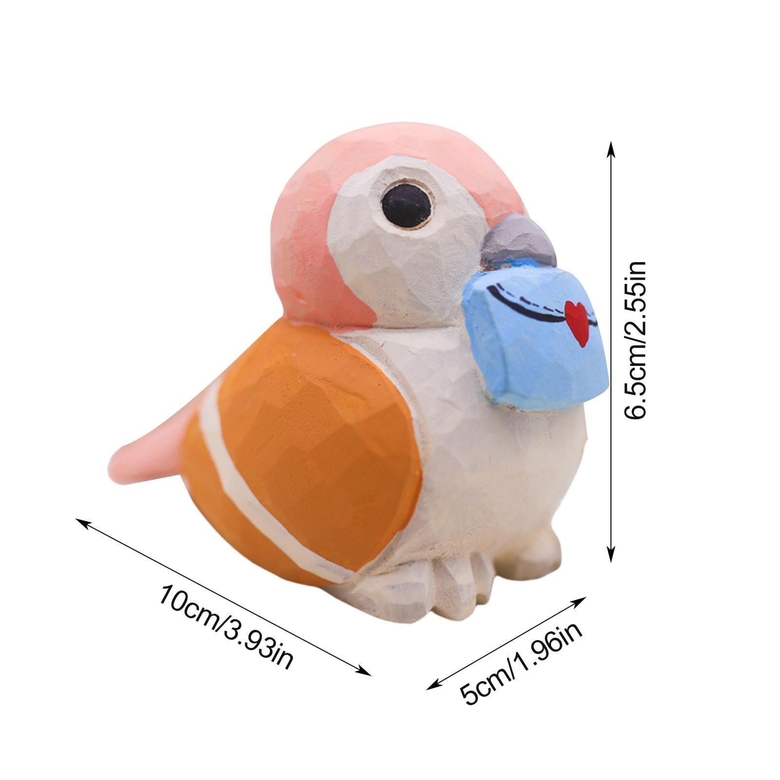 Amazon.co.jp: 彫刻された木製の鳥の装飾品工芸品、鳥の置物像の装飾